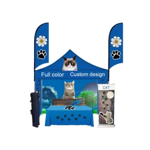 Custom 10×10 Pop-Up Advertising Tent Booth, Promotional Printed Steel Frame, Waterproof UV-Resistant