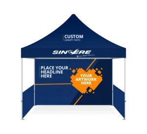 Custom 10×10 Steel Advertising Trade Show Pop-up Canopy Tent