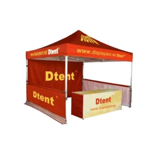 Custom 10×10 ft 40mm Hexagon Aluminum Frame 300D Oxford PU-Coated Foldable Outdoor Event Tent