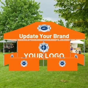 Custom 10×10 ft and 10×20 ft Single-Layer Waterproof Fabric Trade Show Tent with Aluminum Frame