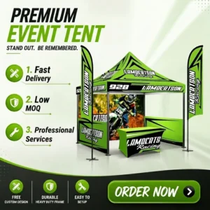 Custom 10x10FT Aluminum Frame Pop-Up Canopy Tent for Outdoor Exhibitions and Trade Shows