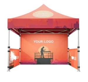 Custom 10x10ft 40mm Hexagon Aluminum Frame 600D Oxford PU Canopy Tent Custom Printed Advertising Trade Show Tent Display
