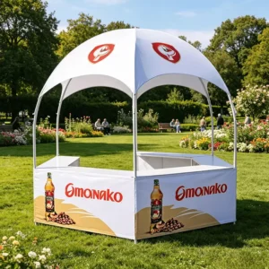 Custom 10x10ft Hexagon Trade Show Dome Canopy Kiosk Tent with Transfer Printing for Events