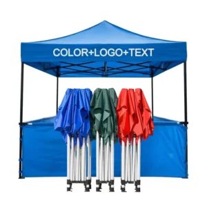 Custom 10x10ft Outdoor Pop-Up Canopy Tent with Sidewalls for Exhibitions and Trade Shows