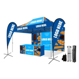 Custom 10×15 Large Outdoor Aluminum Gazebo Waterproof Folding Pop-up Canopy for Events and Trade Shows