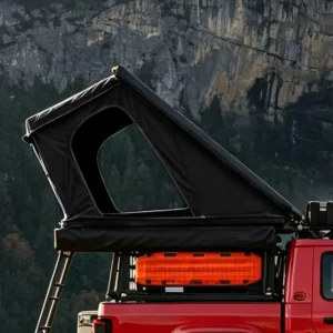 Custom 2 Person Outdoor Waterproof Triangular Aluminium Rooftop Tent Hard Shell