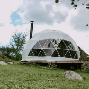 Custom 23ft Outdoor Luxury Hotel Room House Eco Geodesic Glamping Dome Tent for 2 Persons