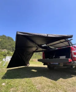 Custom 270 Degree Waterproof Canvas Sunshade 4 Person Camping Outdoor Camper Side Awning Tent for Cars Rooftop Car Tent