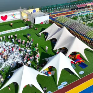Custom 3 Peaks Star Shaped Tent Large Capacity Canopy Tent for Party