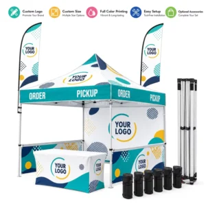 Custom 3X3 Outdoor Full-Color Folding Canopy Tent Frame for Events Parties