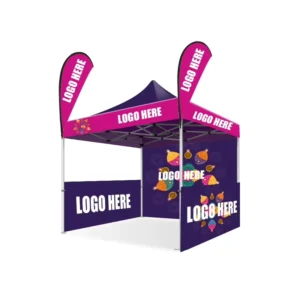 Custom 3×3 Folding Waterproof Outdoor Indoor Trade Show Canopy Tent for Commercial Advertising Events