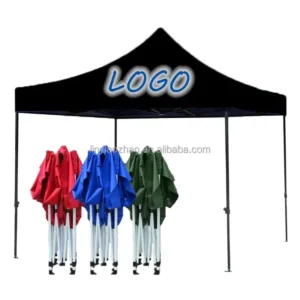 Custom 3x3m 600D Pop up Exhibition Outdoor Folding Gazebo Polyester Tent for Trade Show