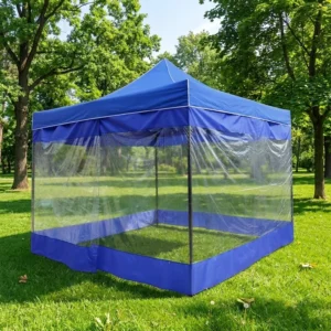Custom 3x3m Foldable Pop-Up Double Layer All Seasons Steel 4-Sided Waterproof Gazebo Tent for Trade Shows Exhibitions (4-Person)