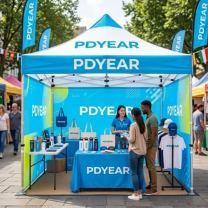 Custom 3x3m Foldable Tent Portable Easy Setup Waterproof Aluminum Frame for Outdoor Markets Trade Shows Promotional