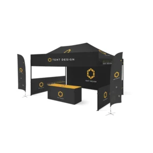 Custom 3x3m Pop-Up Folding Gazebo Tent PU-Coated Oxford Fabric Eco-Friendly All-Season