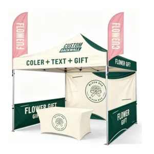 Custom 3x3m Quick Setup Folding Pop-Up Canopy Tent for Outdoor Business Fair Display