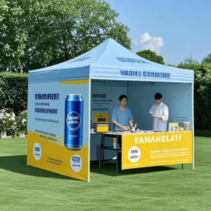 Custom 3×6 Luxury Polyester Pop Up Exhibition Tent 600D Oxford Modern Indoor Outdoor Event Trade Show Folding Gazebo Canopy