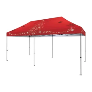 Custom 40 mm Hex Aluminum 600D Canvas Pop-Up Canopy Tent 10×10 with Logo