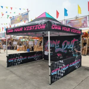 Custom 40mm Hex Aluminum Trade Show Tent 10x10ft Event Canopy with Full/Half Walls UV Waterproof Fire Retardant Oxford