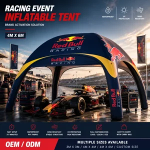 Custom 4x6m Waterproof CE-Certified Inflatable Racing Event Tent, Paddock Marquee, Motorsport Pit Tent