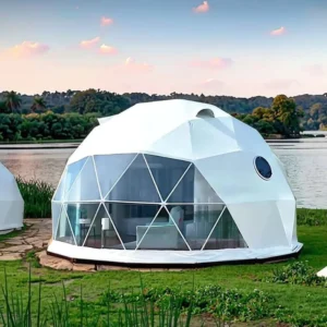 Custom 6 8 Person Luxury PVC Dome Tent with Triple Layer Waterproofing for Outdoor Camping Events Modern Simple Style Resort Use