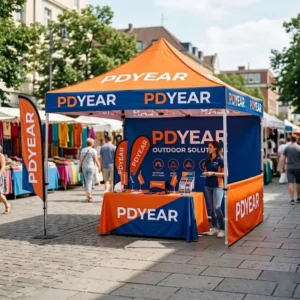 Custom Advertising Gazebo Commercial Grade 600D Polyester Cloth Canopy Tent for Promotional Trade Show