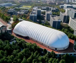Custom Air Supported Membrane Dome Building Large Span Recreational Sports Hall for Basketball Tennis Football Courts