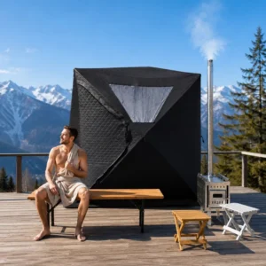 Custom All-Weather 4-5 Person Outdoor Sauna Tent Insulated Foldable Portable Camping Steam Sauna Room