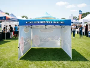 Custom Aluminum Alloy Pop-up Canopy Tent with Digital Logo Printing for Trade Shows and Outdoor Events