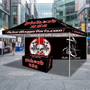 Custom Aluminum Folding Pop-Up Tent Waterproof UV-Resistant Windproof 500D Oxford Fabric for Event Trade Show Shelter