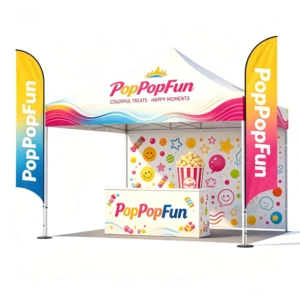 Custom Aluminum Frame Canopy Tent 3x3m Fire Retardant Waterproof UV Resistant Portable Promotional Use