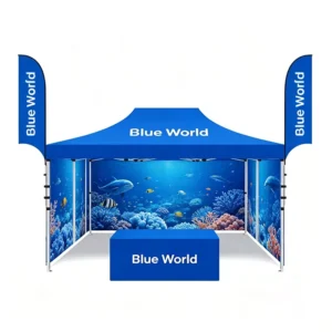 Custom Aluminum Frame Folding Pop-Up Canopy Tent, 10×10/10×15/10×20, Outdoor Trade Show Display