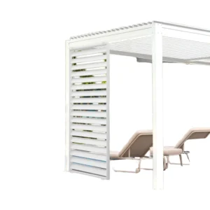 Custom Aluminum Louvered Shade Pavilion Manual Control Powder-Coated Eco-Friendly Model M3-S