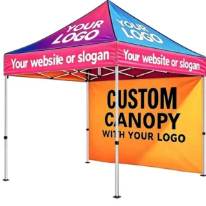 Custom Aluminum Polyester Canopy Tent 10×10 Pop Up Waterproof UV Resistant for Trade Show Advertising Events Farmer Market Business