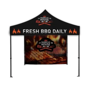 Custom Black Iron Frame Outdoor Advertising Tent for Exhibition and Commercial Use