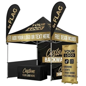 Custom Canopy Tent 10×10 Full Color Printing Custom Logo Personalized Business Event Tent Water Repellent Aluminum Frame