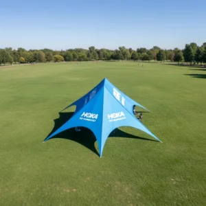 Custom Color Hotel Outdoor Dye Sublimation Printed Large Party Tent Sun Shade Star Tent for Events and Birthday Parties