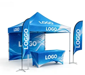 Custom Design 600D Oxford Waterproof Eco-Friendly Portable Single Indoor/Outdoor Trade Show Canopy Tent Aluminum