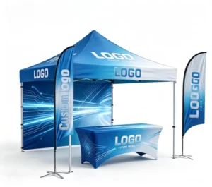 Custom Design 600D Oxford Waterproof Eco-Friendly Single Indoor/Outdoor Trade Show Canopy Tent Aluminum Frame