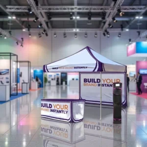 Custom Digital Print Aluminum Frame Double-Layer Oxford Cloth Indoor/Outdoor Trade Show Advertising Canopy Tent