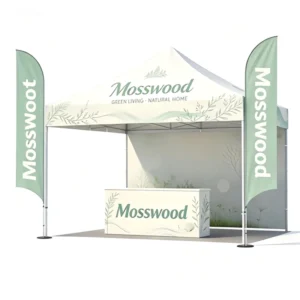 Custom Digital Printing Waterproof Portable Polyester Aluminum Frame Commercial Tent 3x3m UV-Resistant