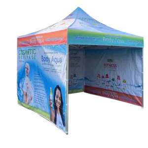 Custom Dome Kiosk Pop Up Canopy Tent for Trade Shows and Food Booths, with Logo Text