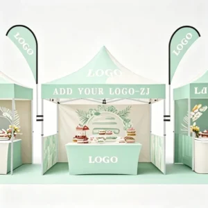 Custom Double Portable Hexagon Tent 3x3M/10ft Steel Frame Oxford Cloth Waterproof Durable Eco-Friendly Windproof Indoor