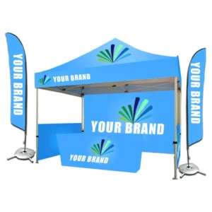Custom Dye Sublimation Print 400D/600D Oxford Fabric Waterproof Anti-UV Pop-Up Foldable Canopy Tent