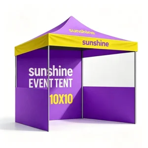 Custom Exhibition Pop-Up Canopy Tent 10×10/10×20 FT with Sidewalls, Portable, Heavy Duty Outdoor Shelter
