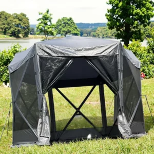 Custom Family Hiking Camping Elasticity Tent Outdoor Waterproof Large Space Hexagonal Tent
