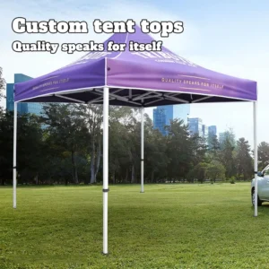 Custom Folding Pop-Up Gazebo Tent with Text, Photo, or Logo, Aluminum Frame, Waterproof UV Protection