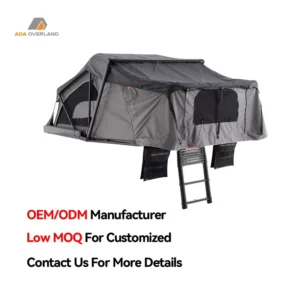 Custom Folding Rooftop Tent with ABS Hard Shell Cover Fit for SUV Pickup Truck for Outdoor Camping