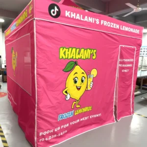 Custom Food Canopy Tent with Serving Window, Waterproof Full Walls, and Logo Printing