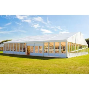Custom Heavy Duty 1000 Seater Aluminum Wedding Event Hall Canopy PVC Fabric 20 X 40 Party Tents Transparent Fire Retardant